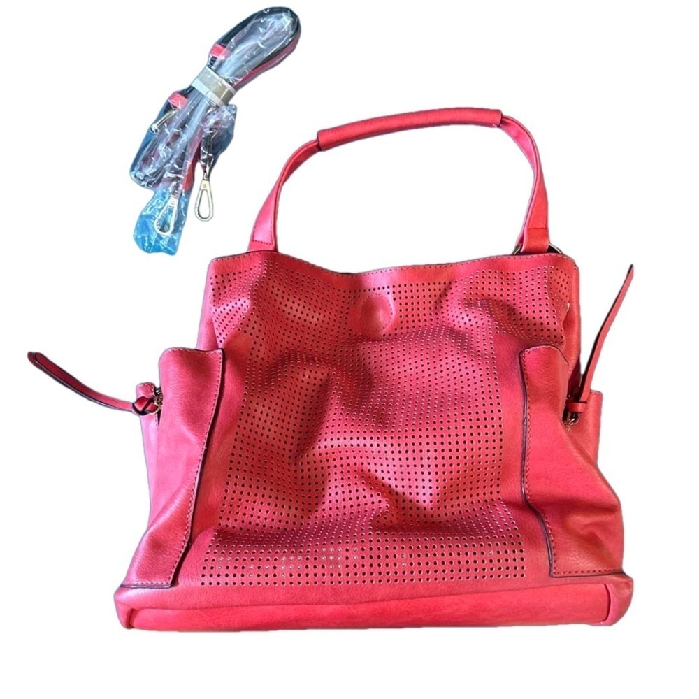 Red shoulder bag / crossbody purse